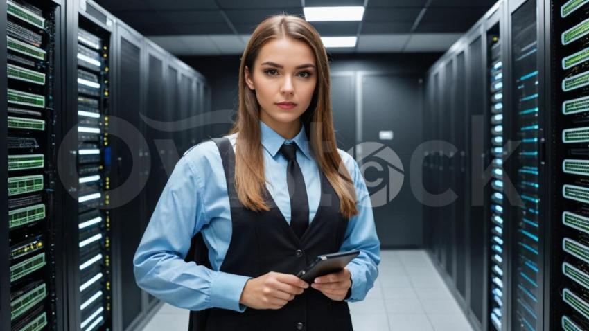Girl in Data center (1)