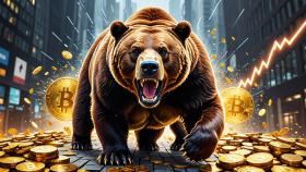 A Bear Standing On A Pile Of Gold Coins